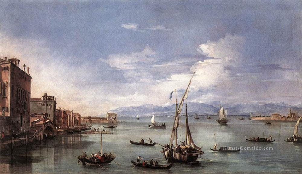 Die Lagune von der Fondamenta Nuove Venezia Schule Francesco Guardi Ölgemälde